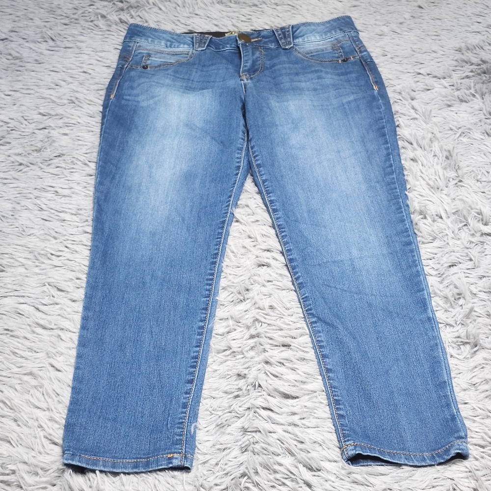 Democracy Skinny Jeans‎ Womens Size 6 Medium Wash Denim Ankle Length Ab Solution